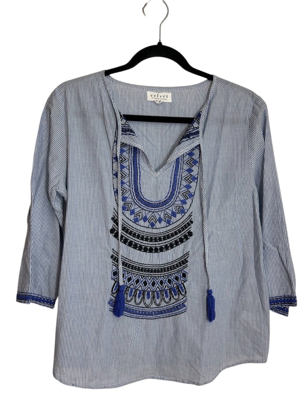 Velvet by Graham and Spencer 100% Cotton Boho Top size XS
